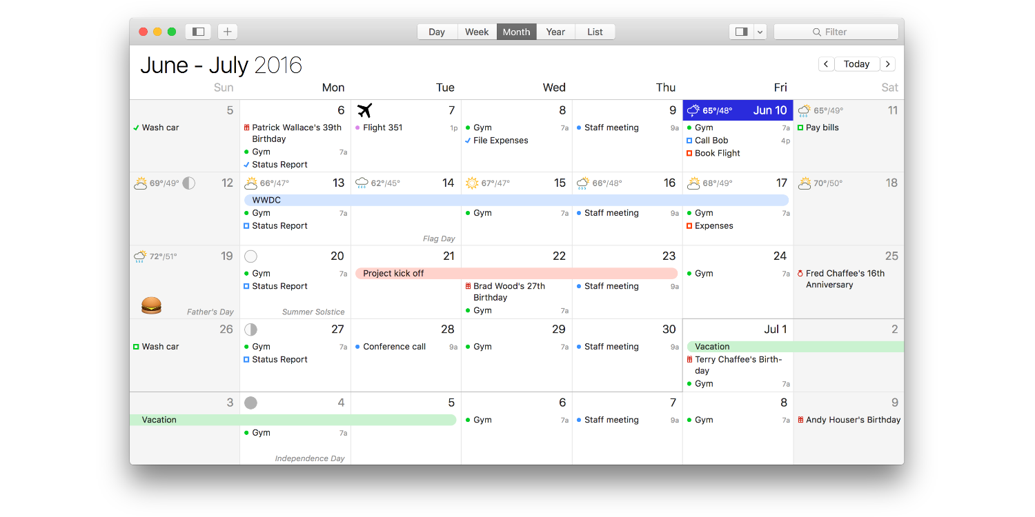 Calendars 5 for mac desktop